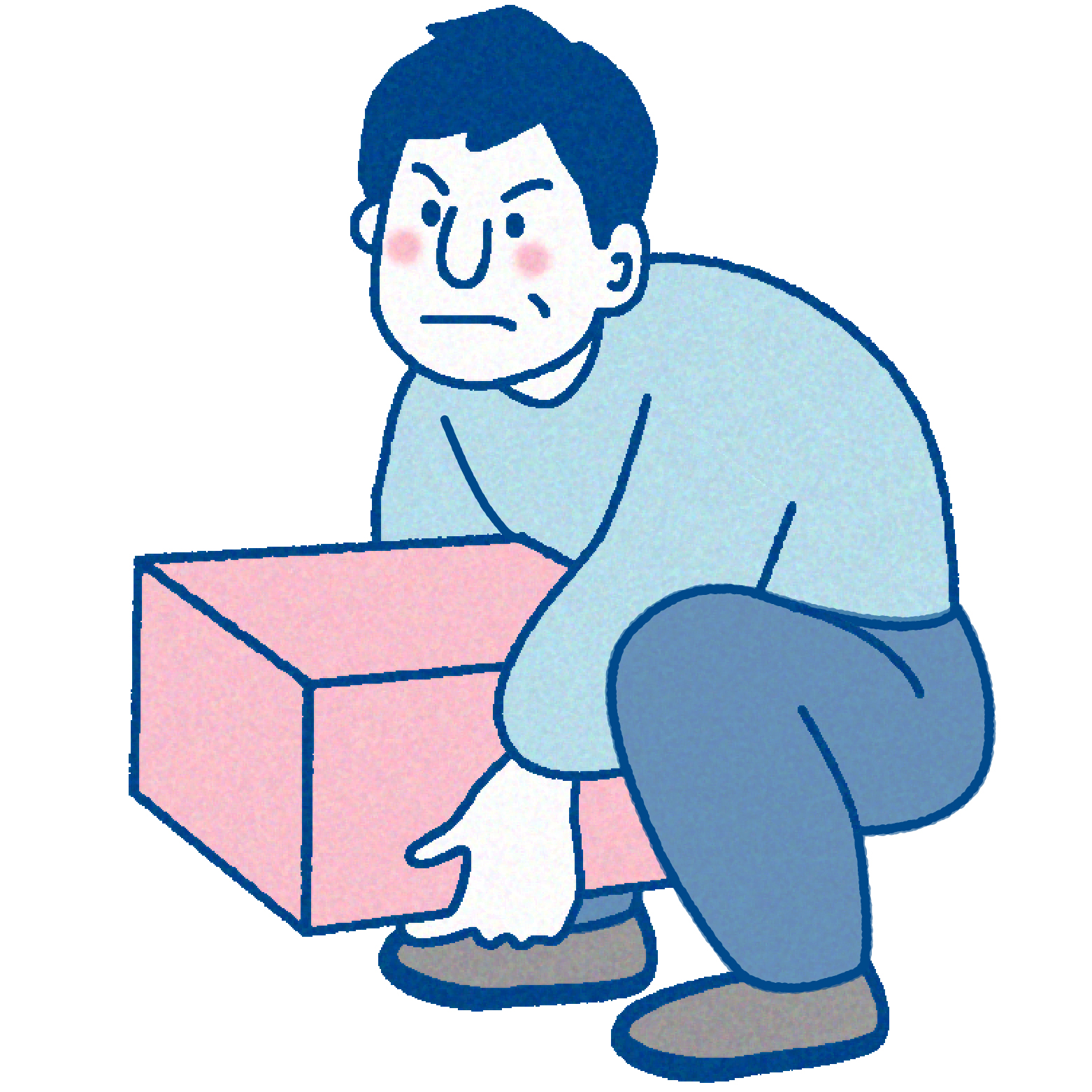 力仕事をする男性